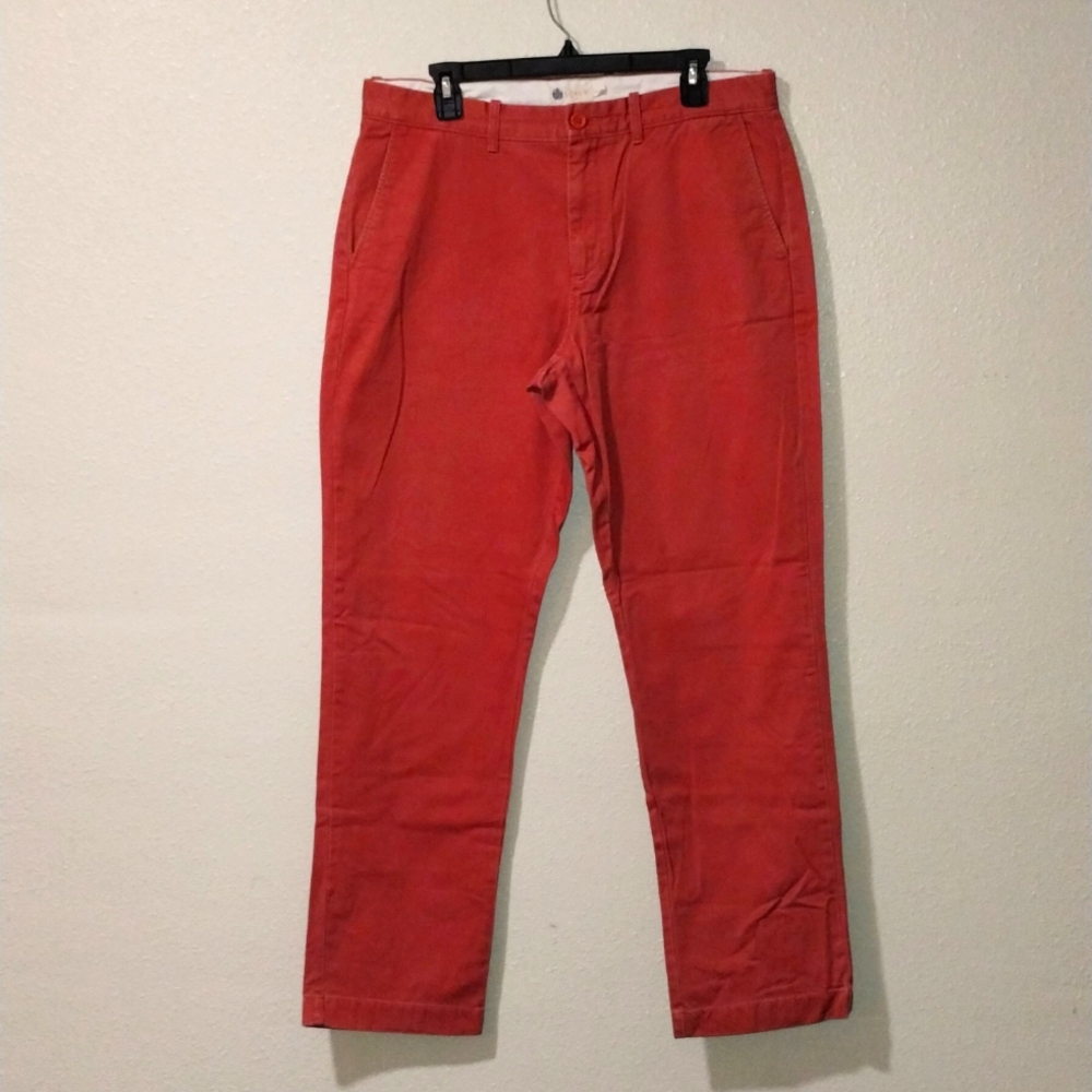 J Crew size 34/32 men's salmon colored 100% cotton slacks in great condition